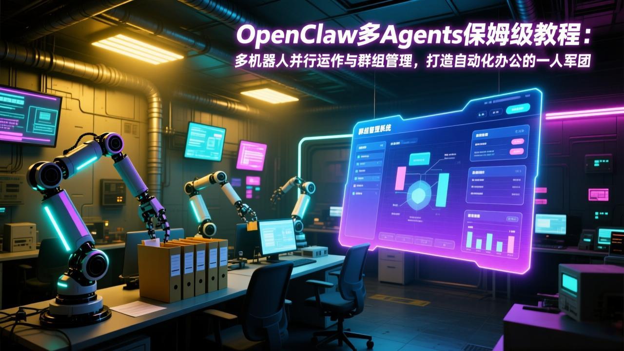OpenClaw多Agents保姆级教程：多机器人并行运作与群组管理，打造自动化办公的一人军团-laogaiwz