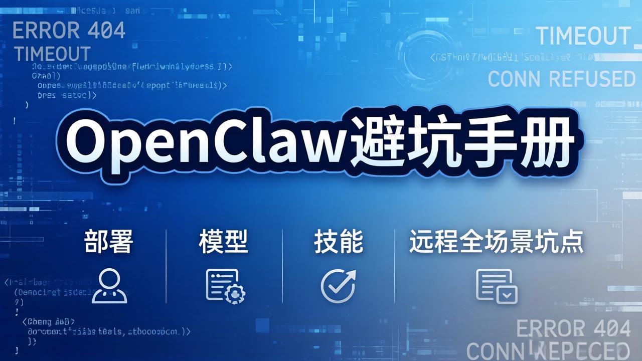 OpenClaw避坑手册：部署+模型+技能+远程全场景坑点，一次性给你说全，少走弯路-laogaiwz