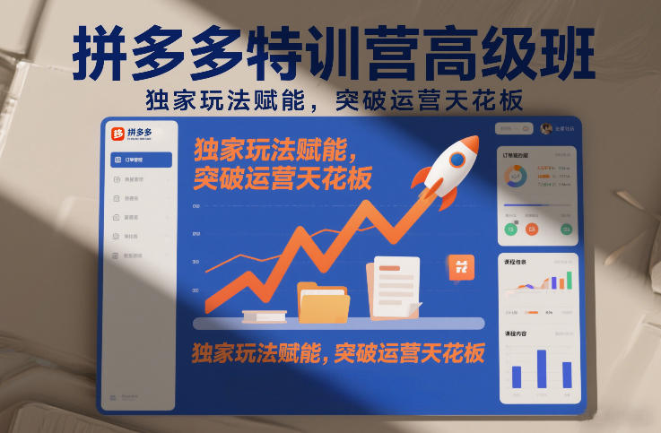 拼多多特训营高阶班，独家玩法赋能，突破运营天花板(更新26年4月1日)-laogaiwz